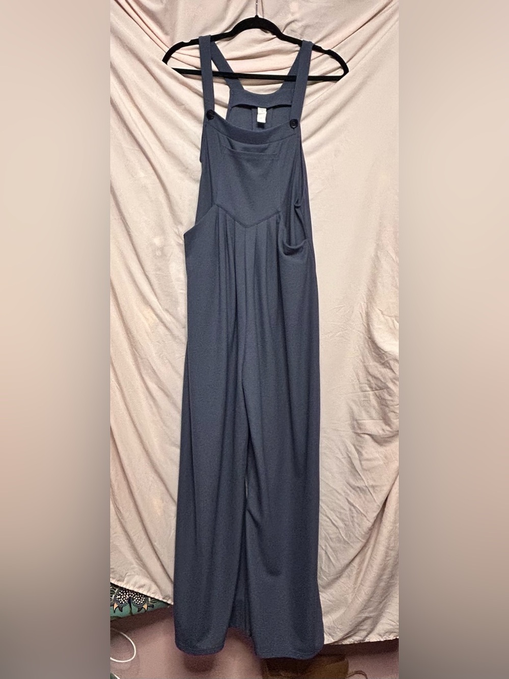 HALARA Navy Wide-Leg Sleeveless Jumper with Pockets